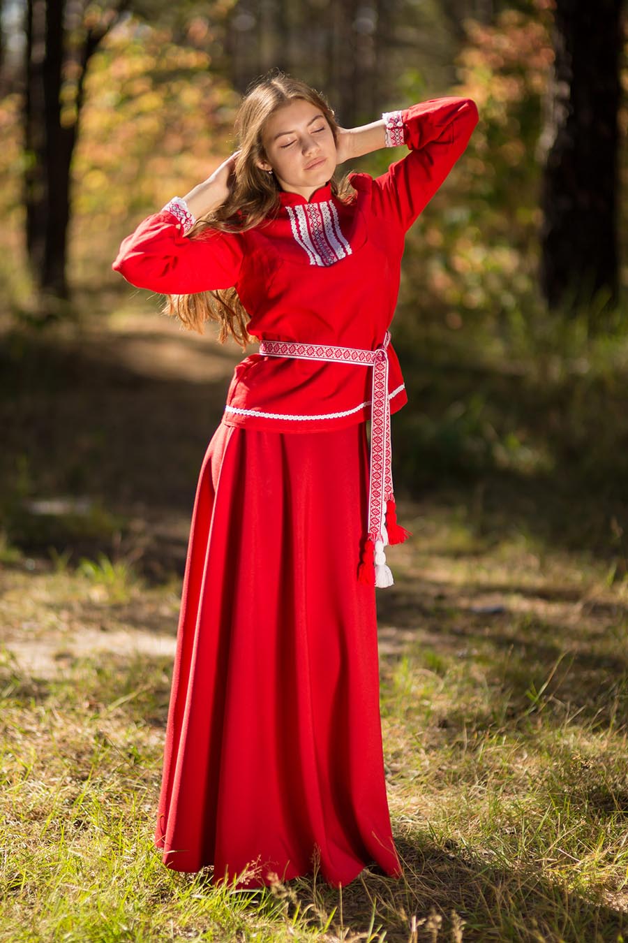Underwear Women in Slavic costumes in Odessa