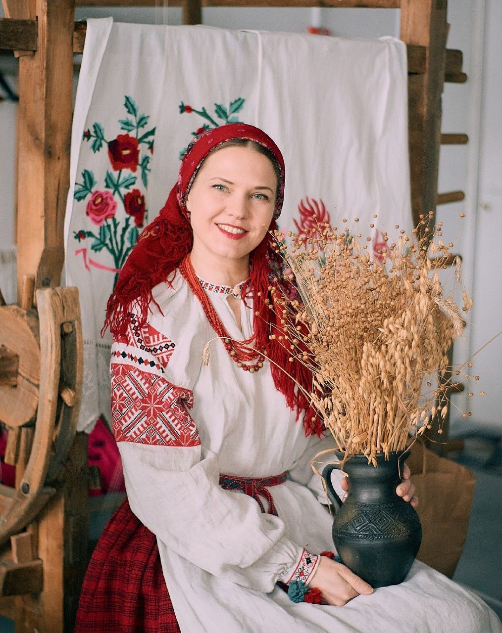 Women in Slavic costumes in Odessa