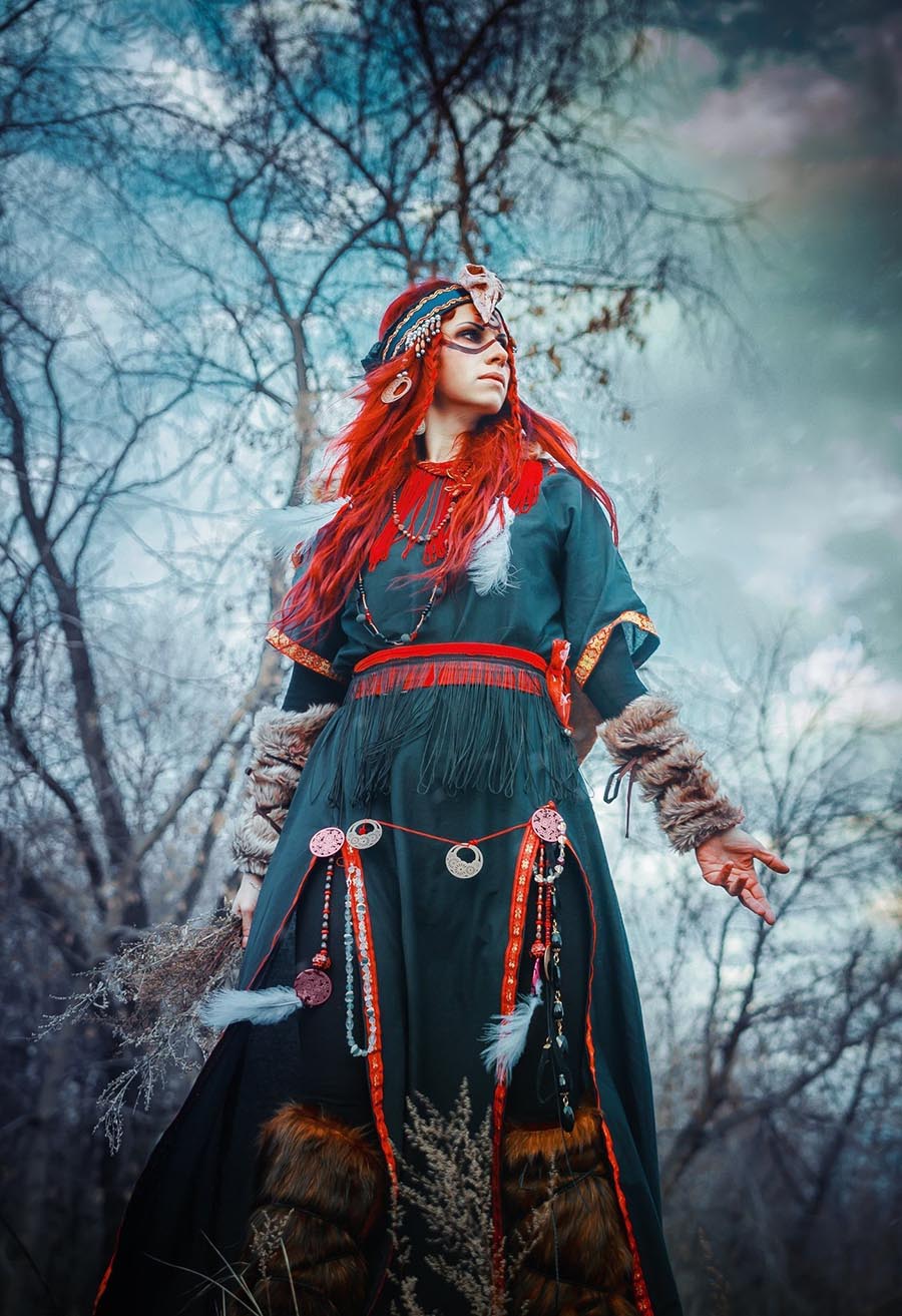 Girls in Slavic costumes underwear in Odessa