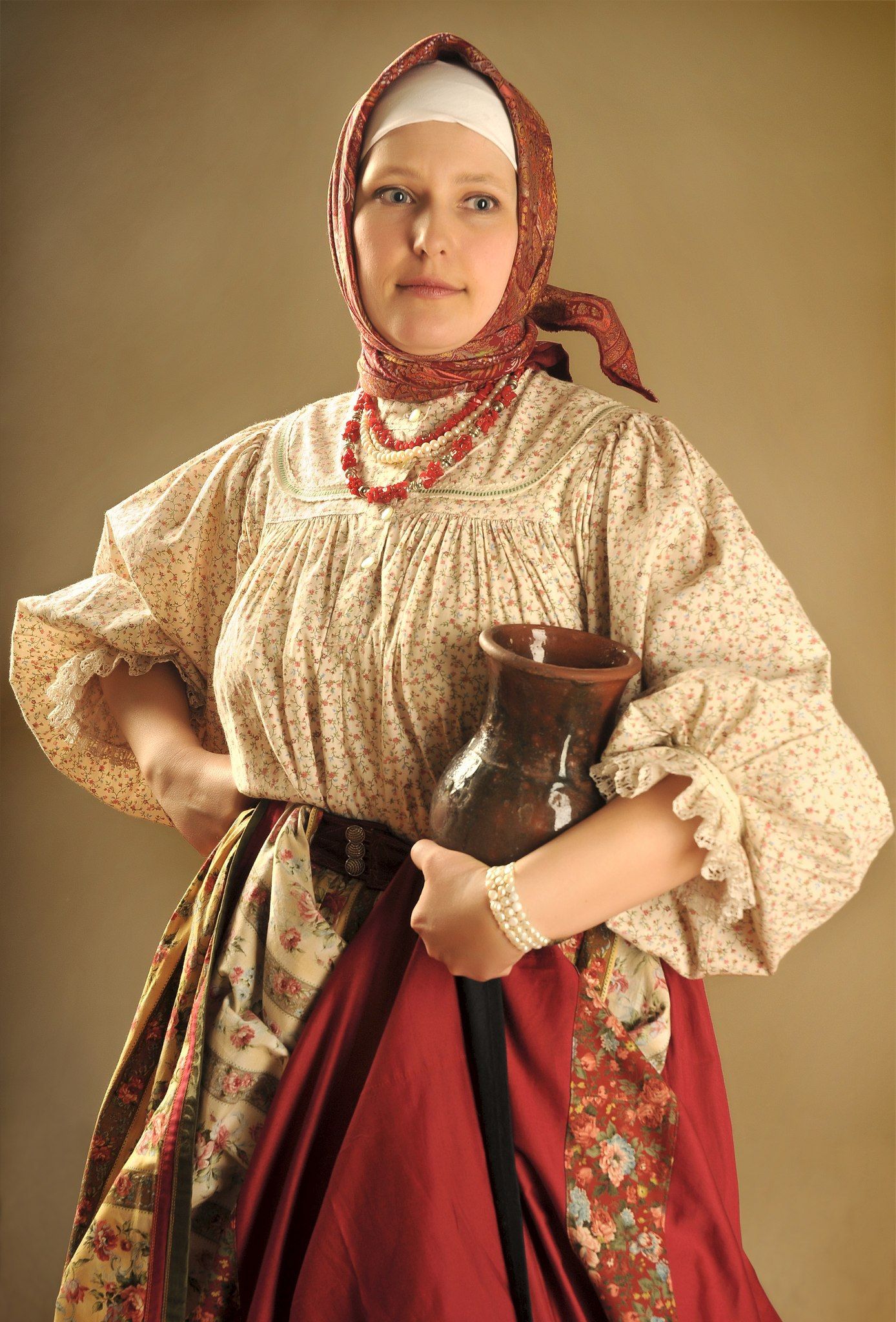 Girls in Slavic costumes in Odessa